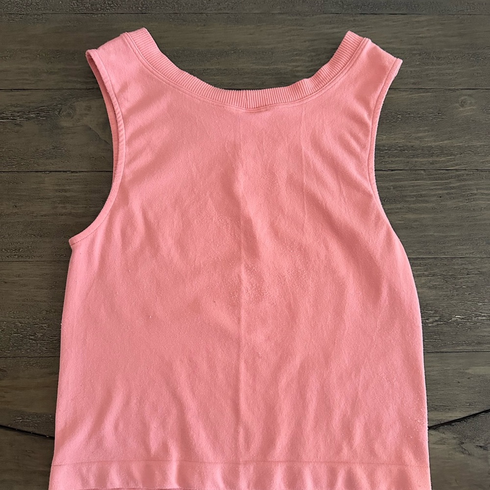 Pink Cropped Tank Top - Picture 2 of 2
